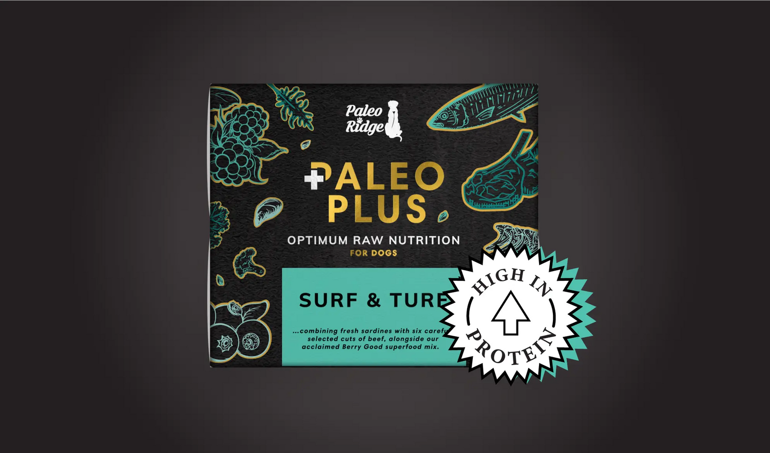 What is Paleo Plus Surf & Turf Raw Dog Food?