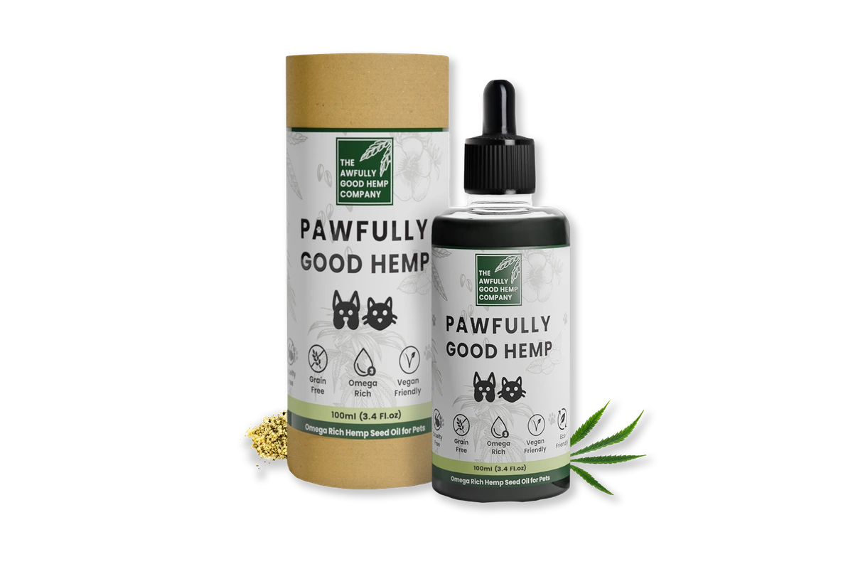Pawfully Good Hemp Co - Cold Pressed British Hemp Seed Oil for Pets (100ml) - Paleo Ridge