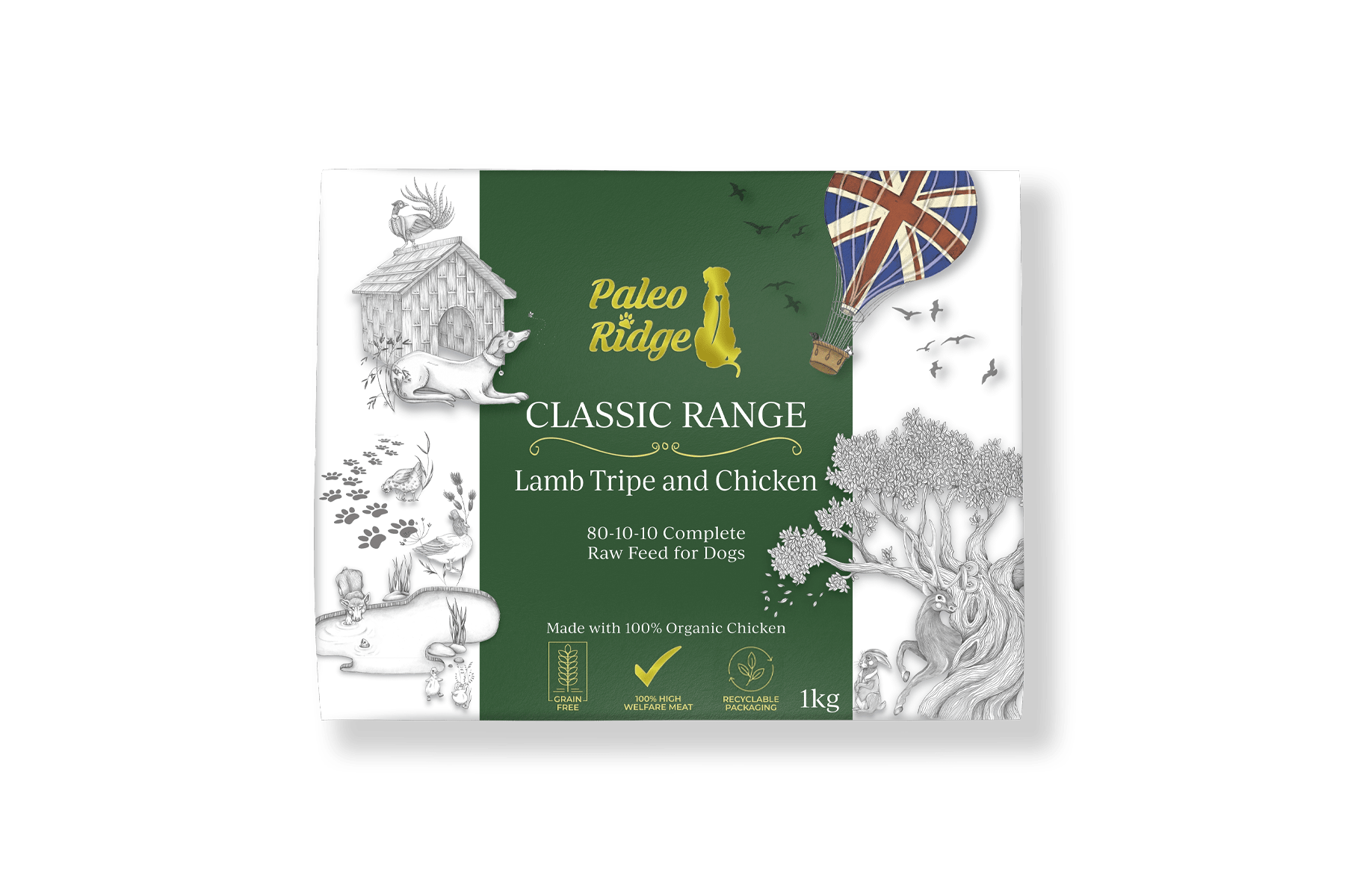 Classic Lamb Tripe and Chicken (1kg) - Paleo Ridge