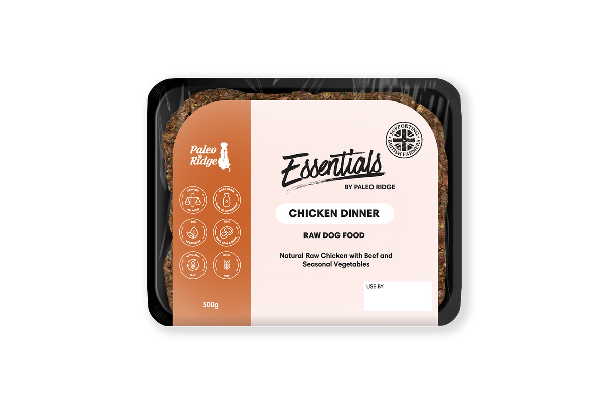 Essentials Chicken Dinner (500g) | Raw Dog Food | Paleo Ridge