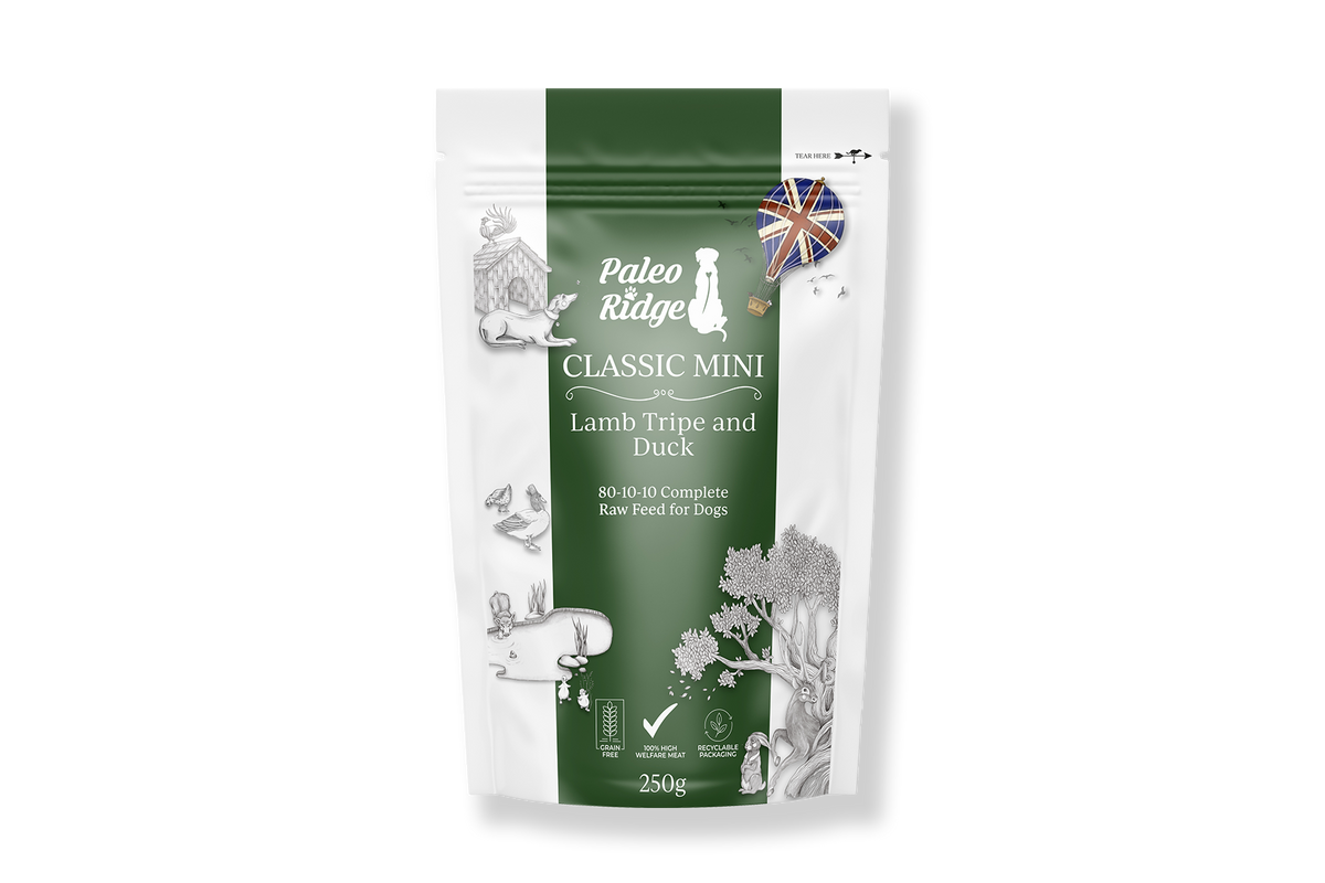 Classic Lamb Tripe and Duck | Raw Dog Food – Paleo Ridge